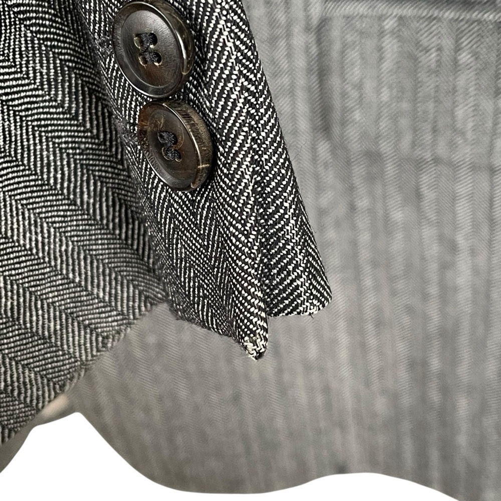 HUGO BOSS Men Black White Wool Blazer Jacket Sport Coat 42R - Picture 6 of 10